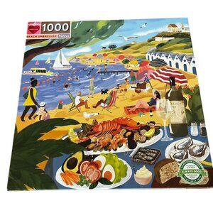 eeBoo Piece & Love Beach Umbrellas 1000 Piece Puzzle
